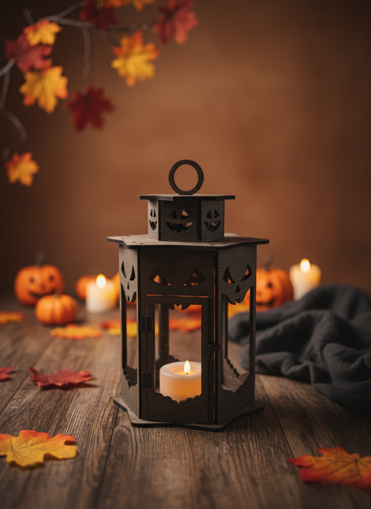 Halloween Candle Holder With Light - Spirit Lantern